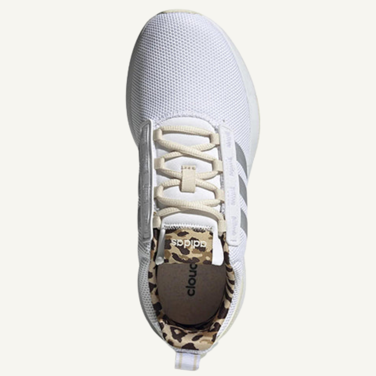 Adidas Women's White/Silver Mettalic Racer TR21 Sneakers, GW4417 (No Box)