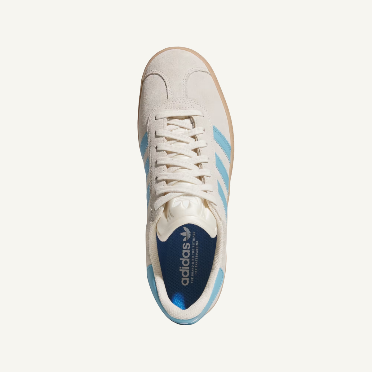 Adidas Originals Men's Cream/Blue Gazelle ADV Sneakers, JP8518 (No Box)