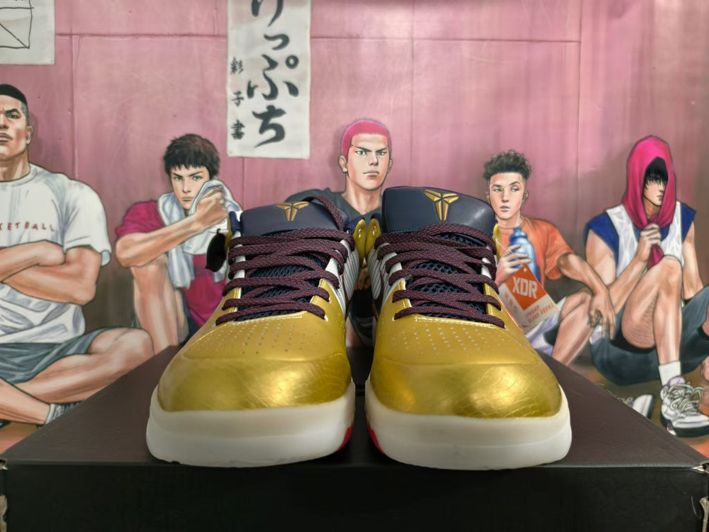 Nike Kobe 4 Protro Basketball Shoes Gold White