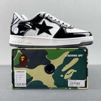 BAPE STA Low Black and White Sneakers 1H70-191-001