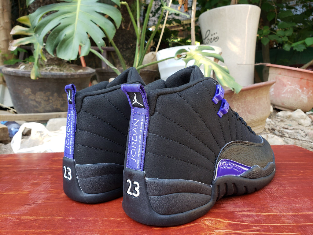 Air Jordan 12 High-Top Sneakers in Red/Black or Black/Purple