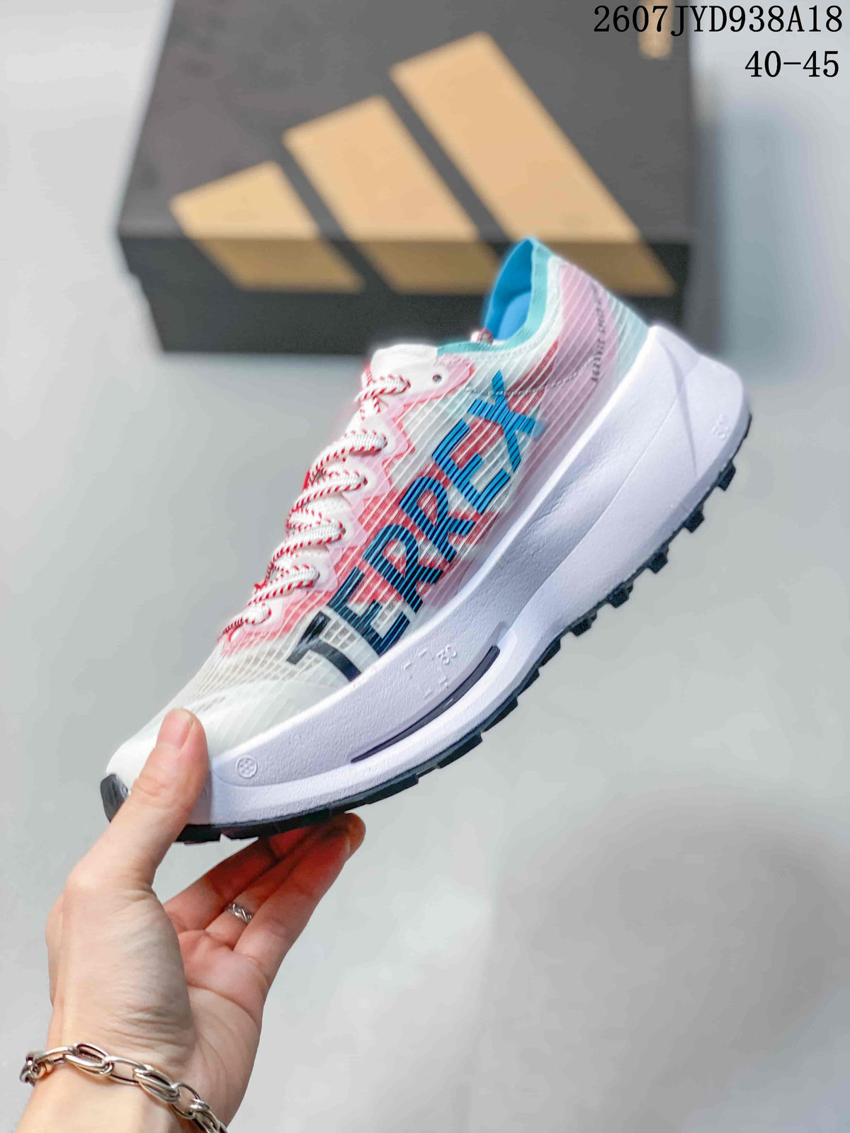 Adidas Adizero Evo SL 2 Running Shoes White Pink Blue