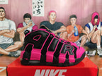 Nike Air More Uptempo Black and Pink Sneakers