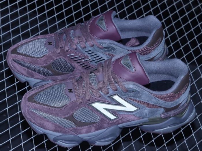 New Balance 9060 BCG Sneakers in Burgundy and Grey