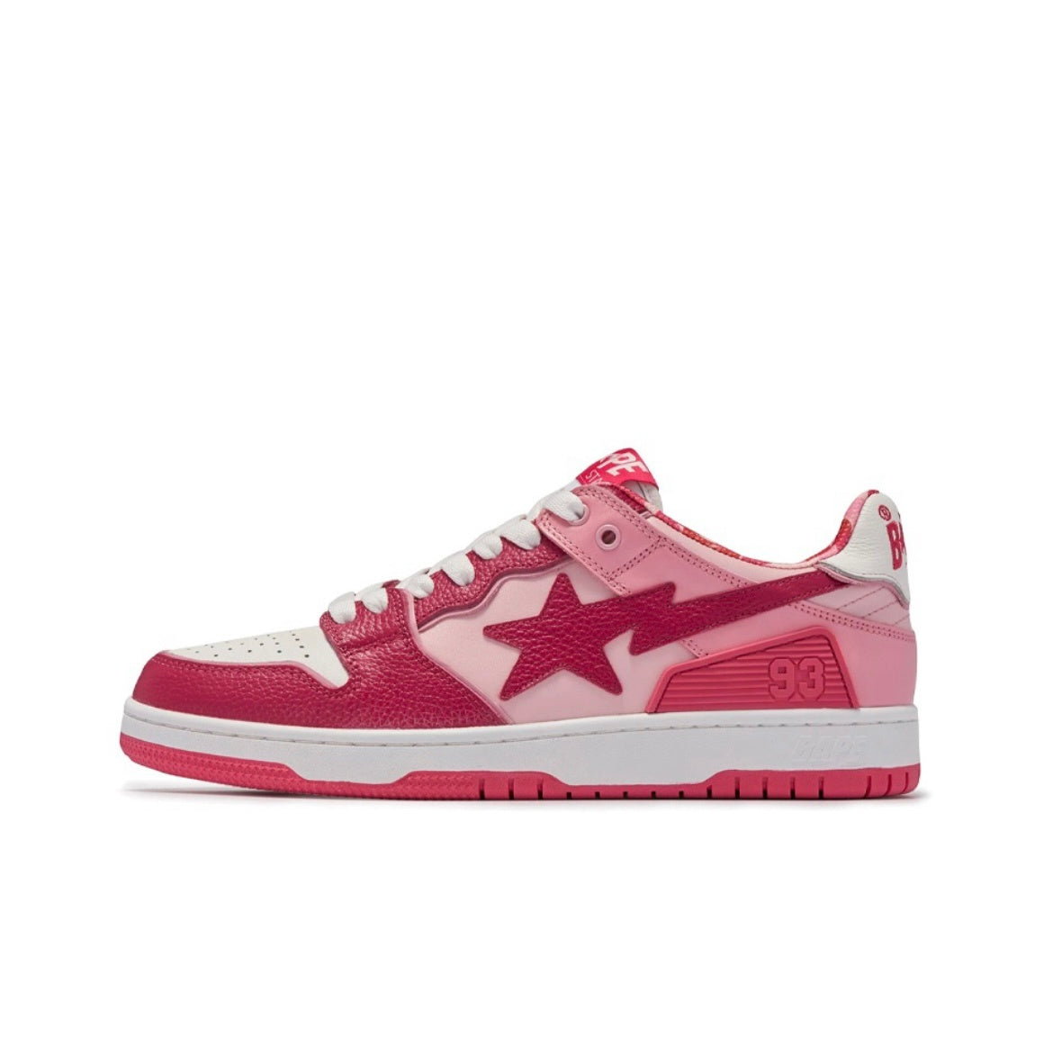 BAPE SK8 STA Sneakers in Pink and Burgundy