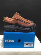 HOKA Tor Summit Hiking Shoes in Brown and Black
