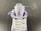 Air Jordan 4 Retro White and Purple Sneakers CT8527-115