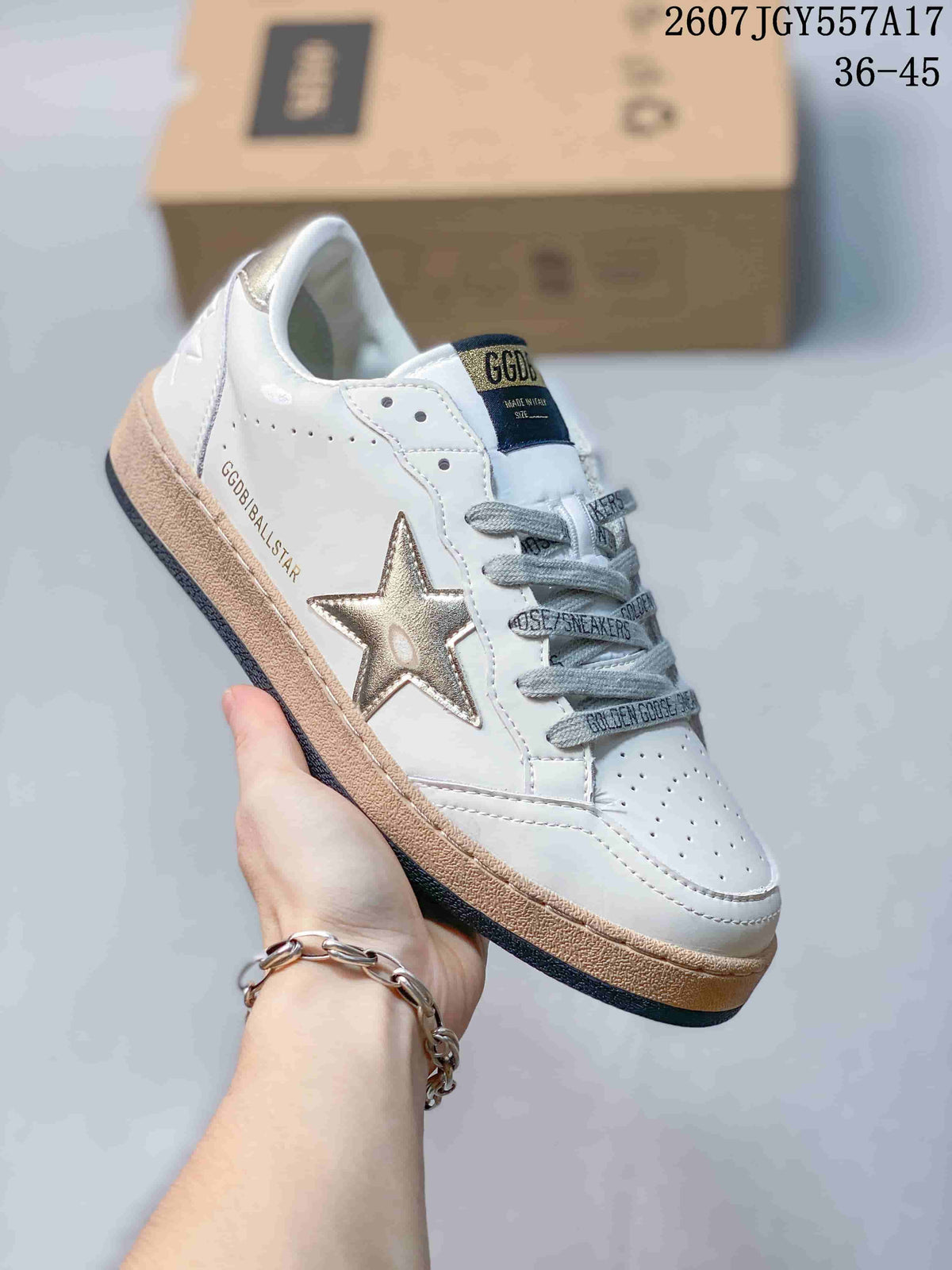 Golden Goose Ball Star Leather Low-Top Sneakers