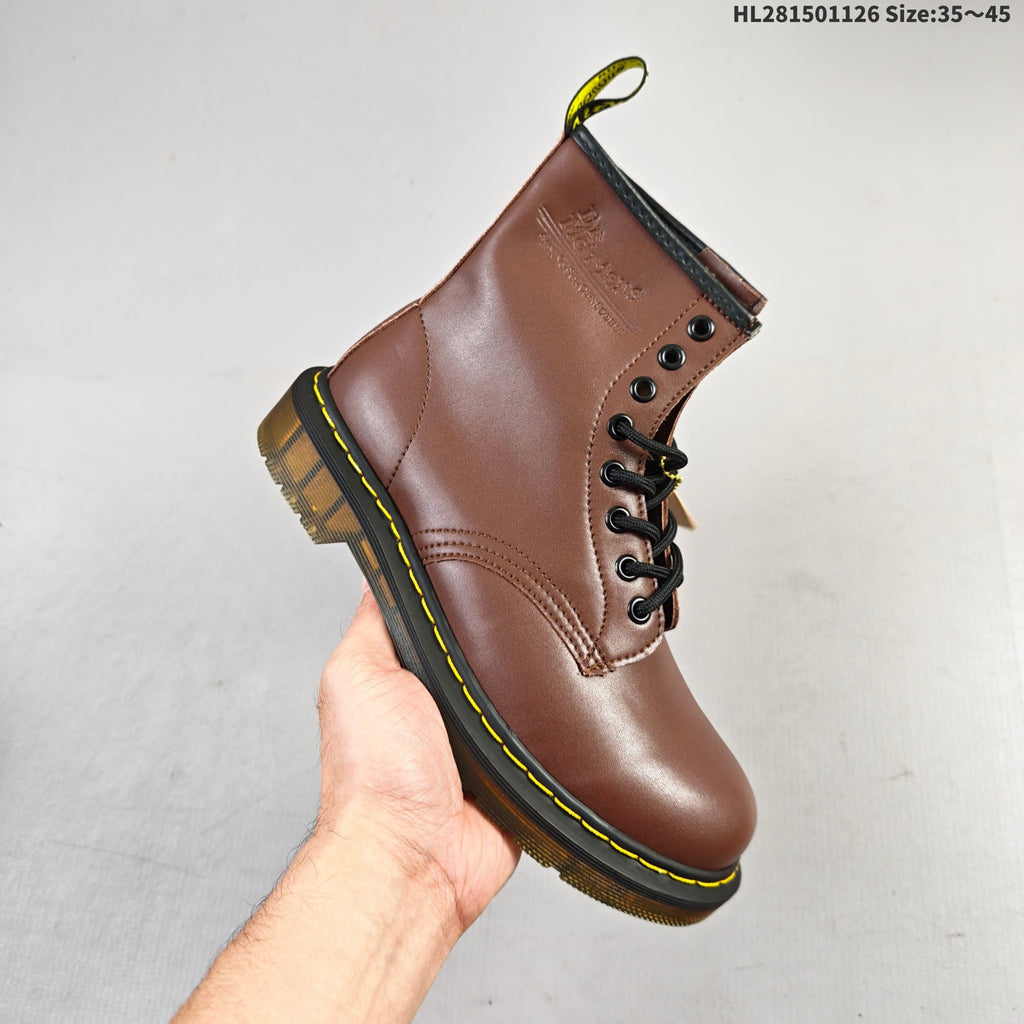 Dr. Martens 1461 Brown Lace-Up Platform Boots