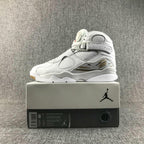 Air Jordan 8 Retro OVO White Metallic Gold Sneakers