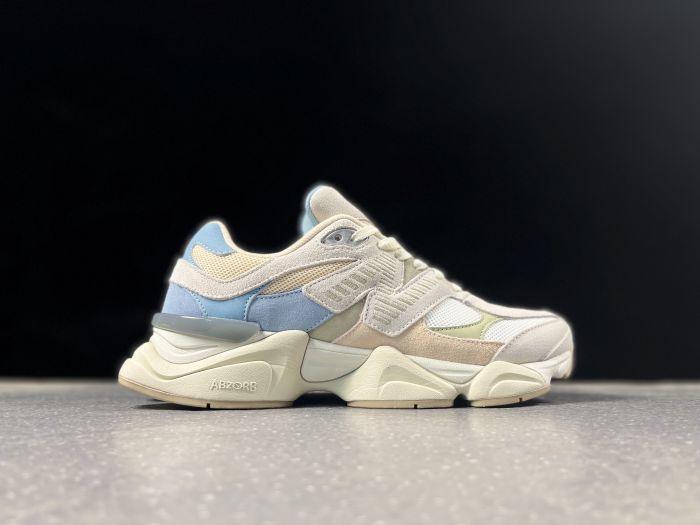 New Balance 9060JF Sneakers in Cream and Blue