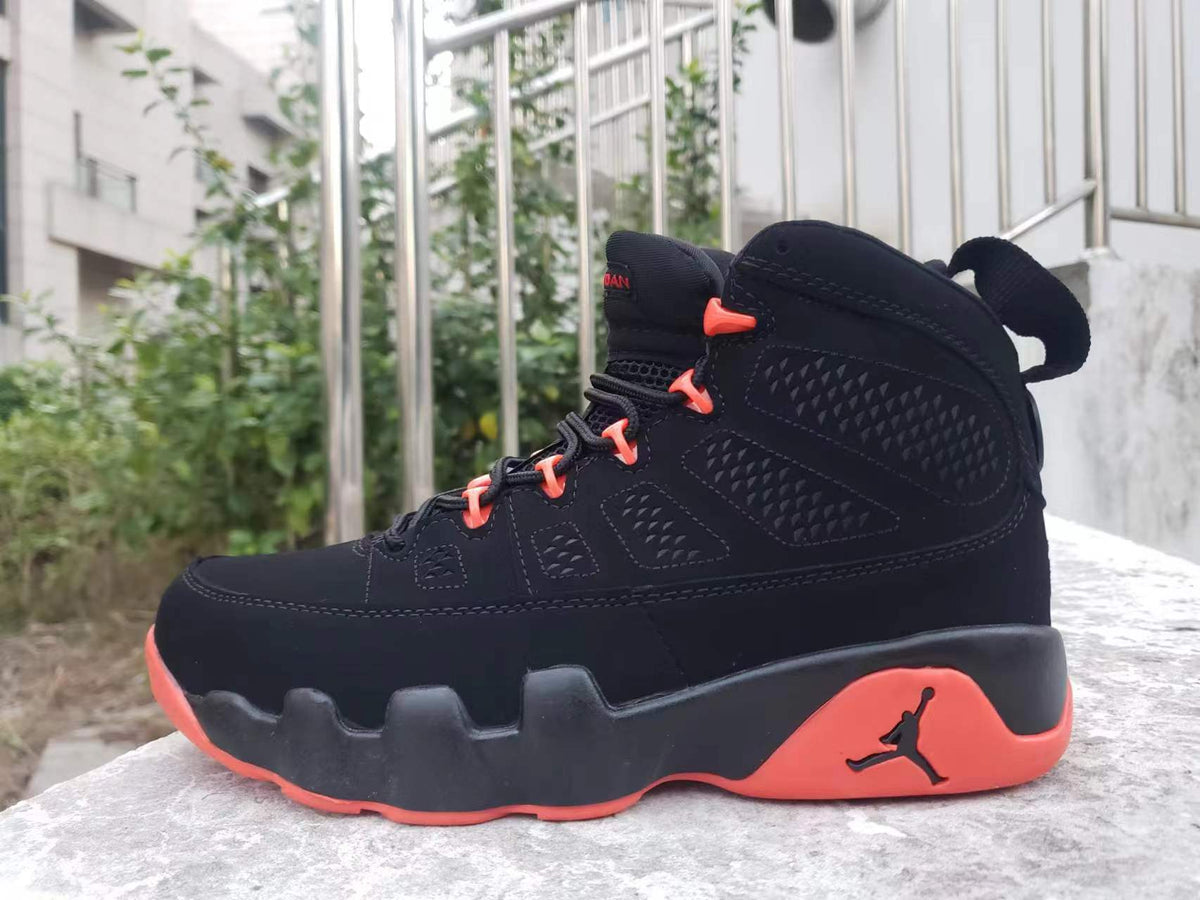 Jordan Air Jordan 9 Black and Red High-Top Sneakers
