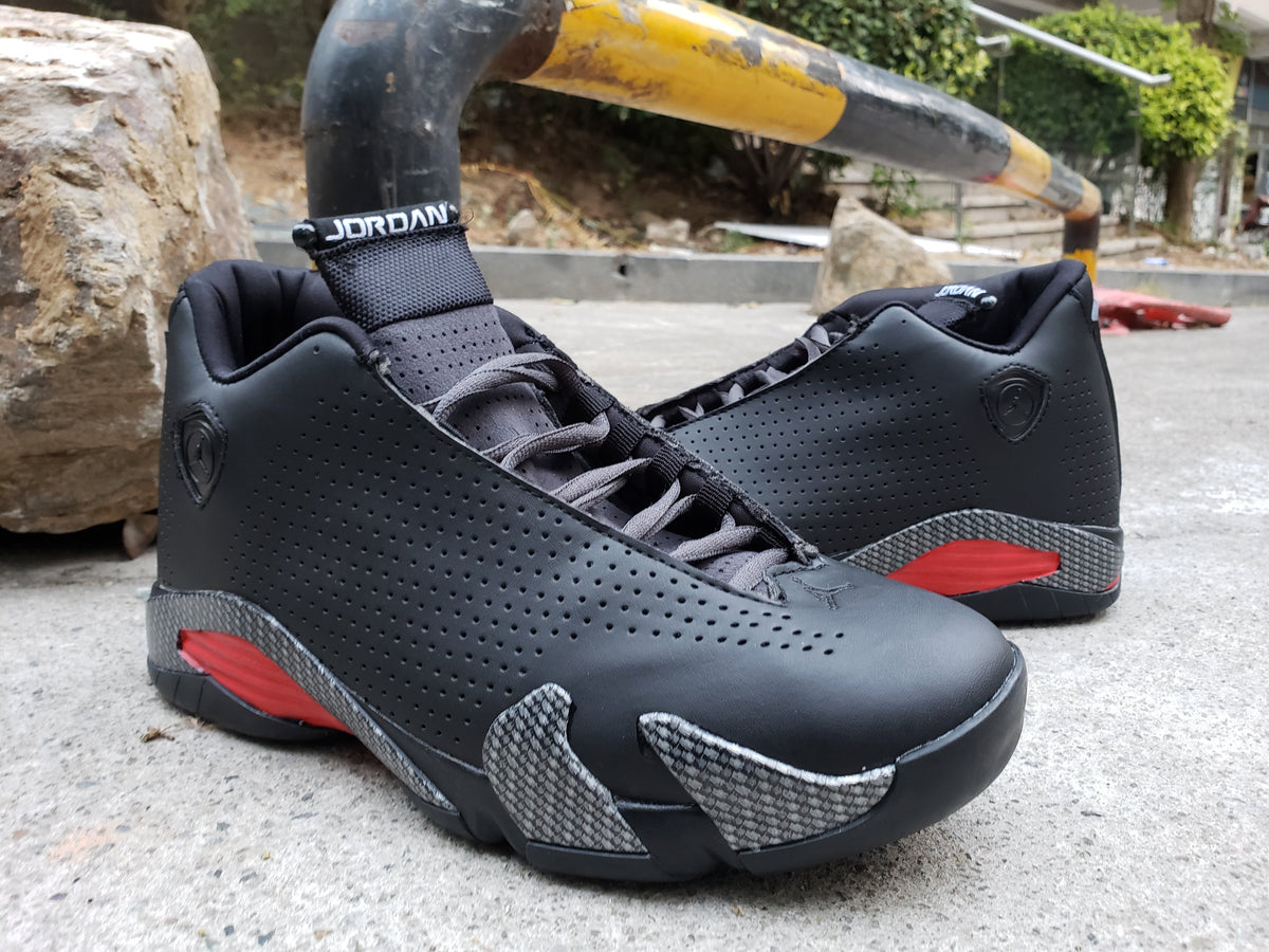 Jordan 14 Men’s High-Top Sneakers in Black, Blue and Iridescent