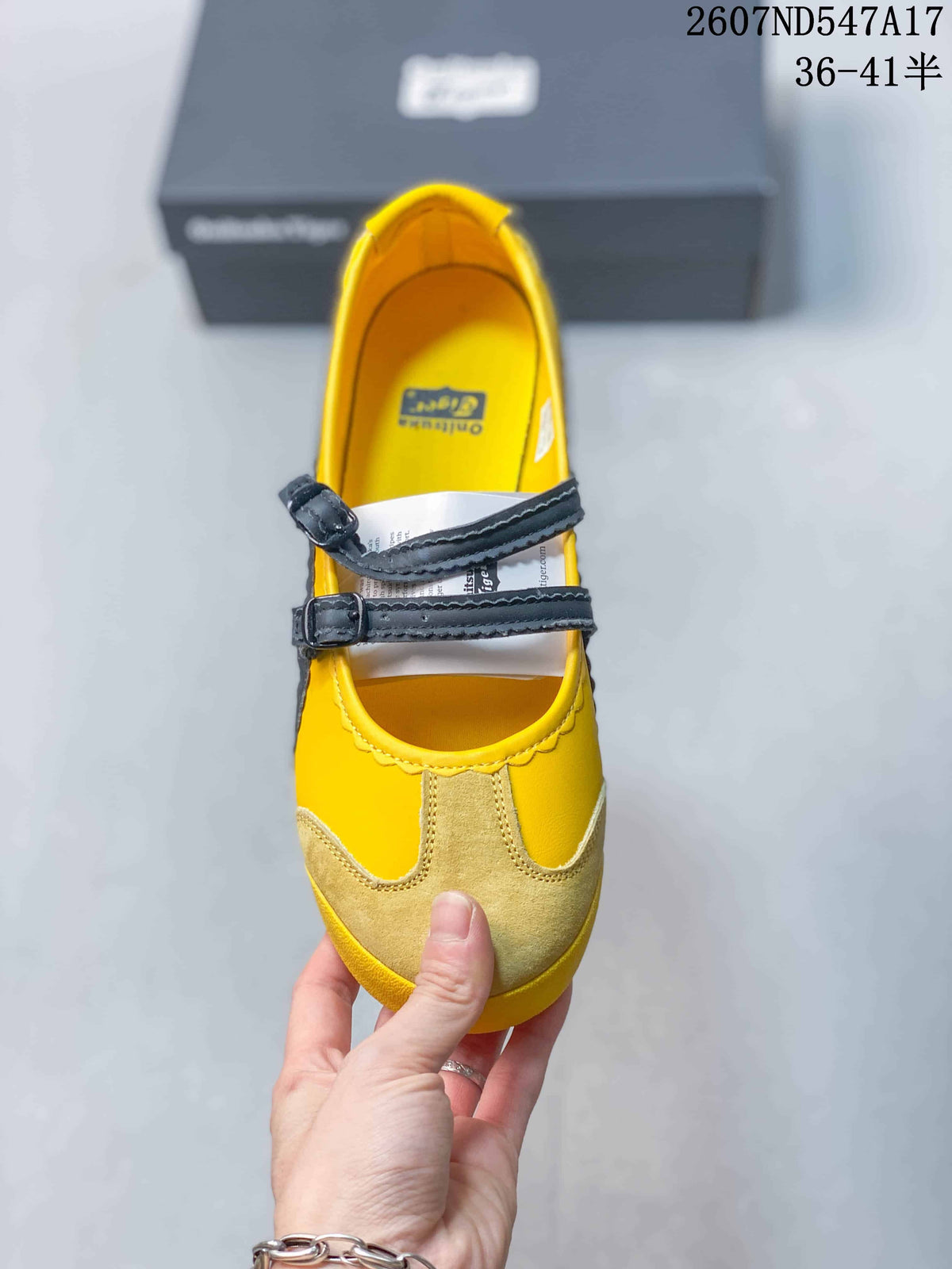 ASICS Onitsuka Tiger MEXICO 66 Yellow Mary Jane Sneakers