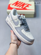 Nike Air Force 1 Grey White Patterned Sneakers 2607VD1605A15