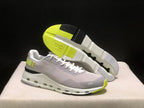 On Cloudnova Form 2 Sneakers, Grey and Fluorescent Green