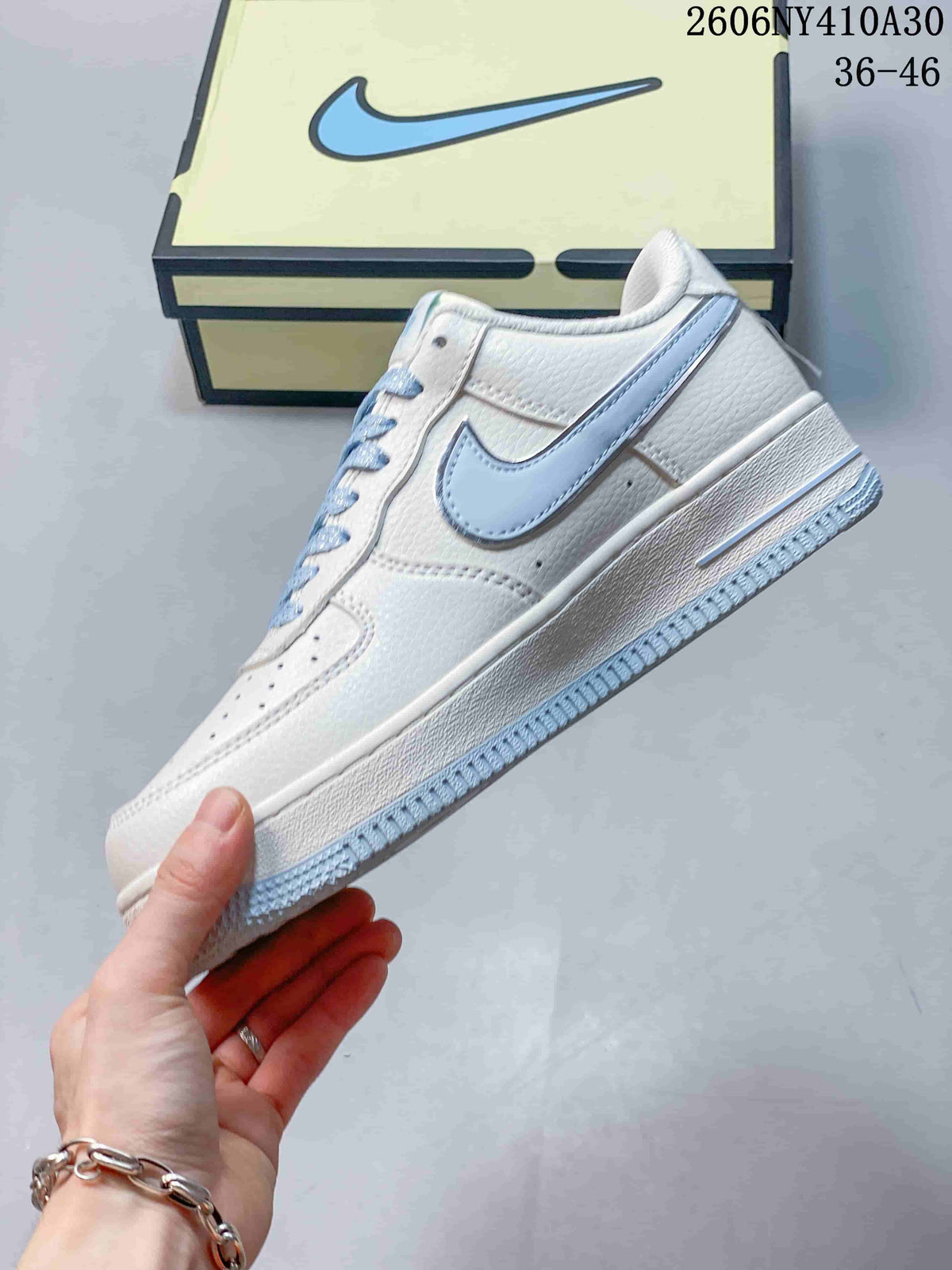 Nike Air Force 1 '07 Low White and Blue Sneakers