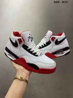 Nike Air Flight 89 High-Top Sneakers White Red Black