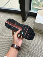 On Running Cloudmonster 5 Sneakers in Pink and Gray