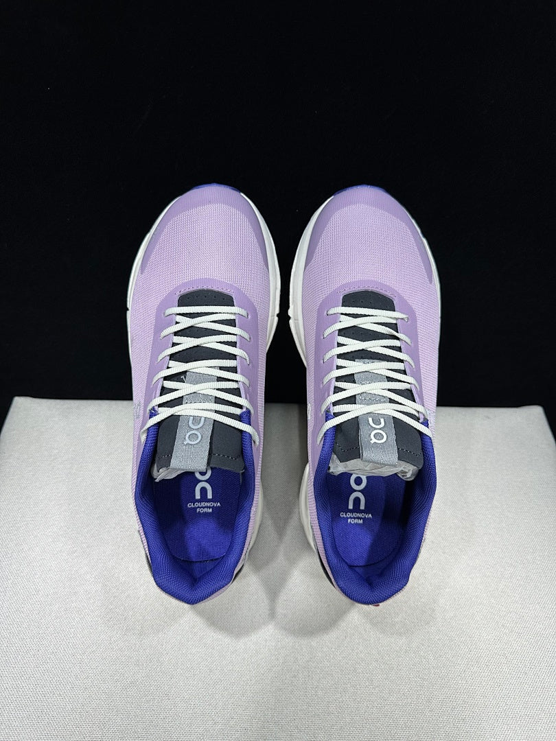 On Cloudnova Form 2 Sneakers in Lilac and White