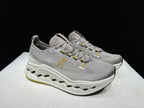 On Cloudsurfer Max Gray Beige Running Sneakers