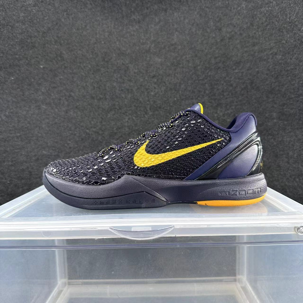 Nike Zoom Kobe 6 Basketball Shoes, Navy and Yellow