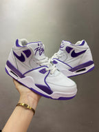 Nike Air Flight 89 White and Purple Sneakers 652-11