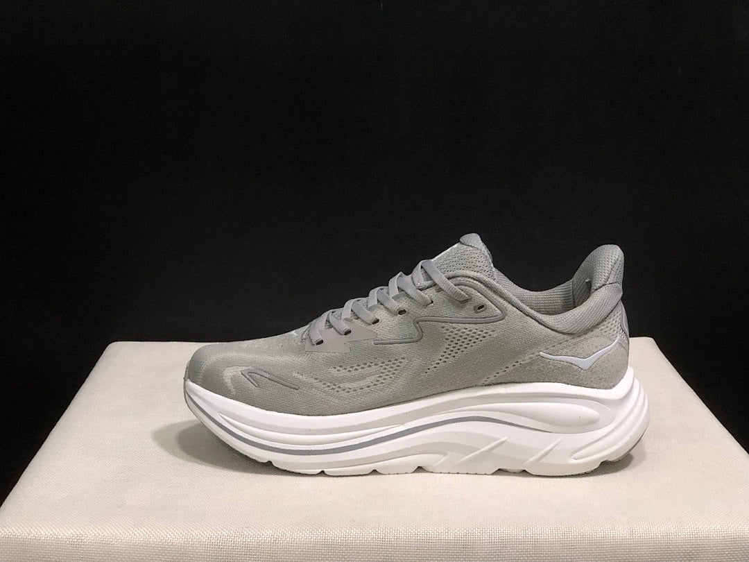 HOKA Clifton 10 Running Shoes in Gray