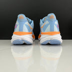 HOKA Clifton 9 Blue and Orange Running Shoes