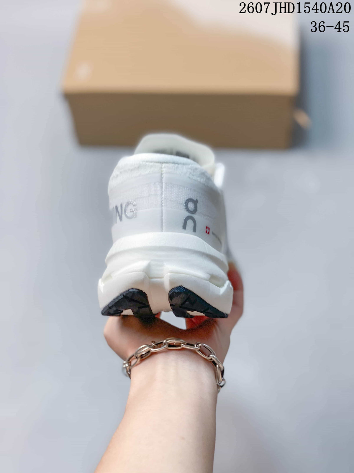 On Cloudmonster 3 Hyper White Gray Running Sneakers