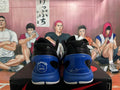 Nike Black White Blue Basketball Sneakers