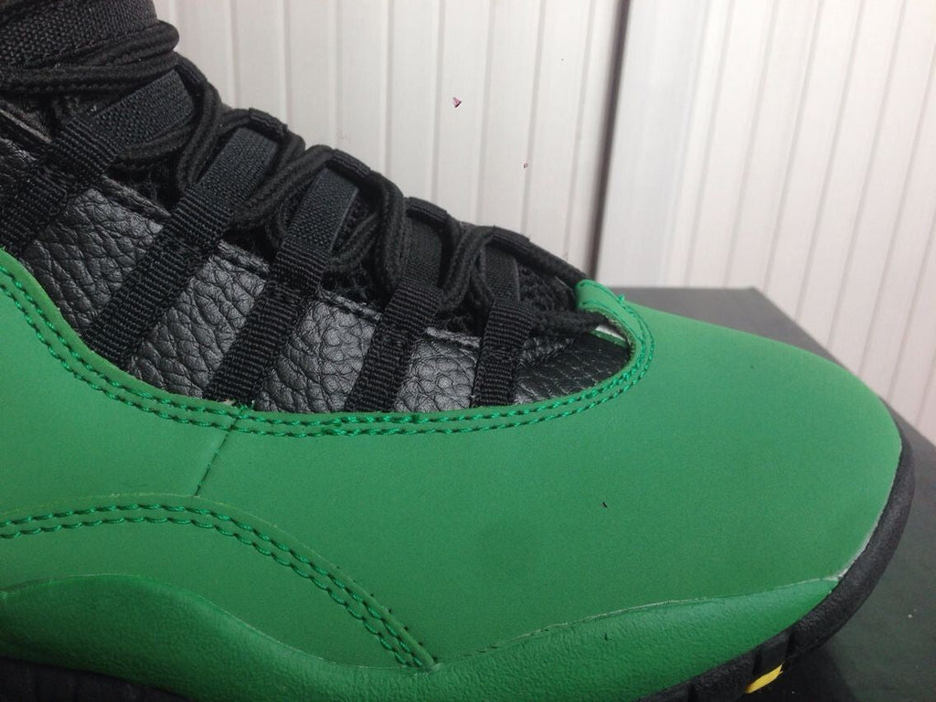 Air Jordan 10 High-Top Sneakers in White and Black