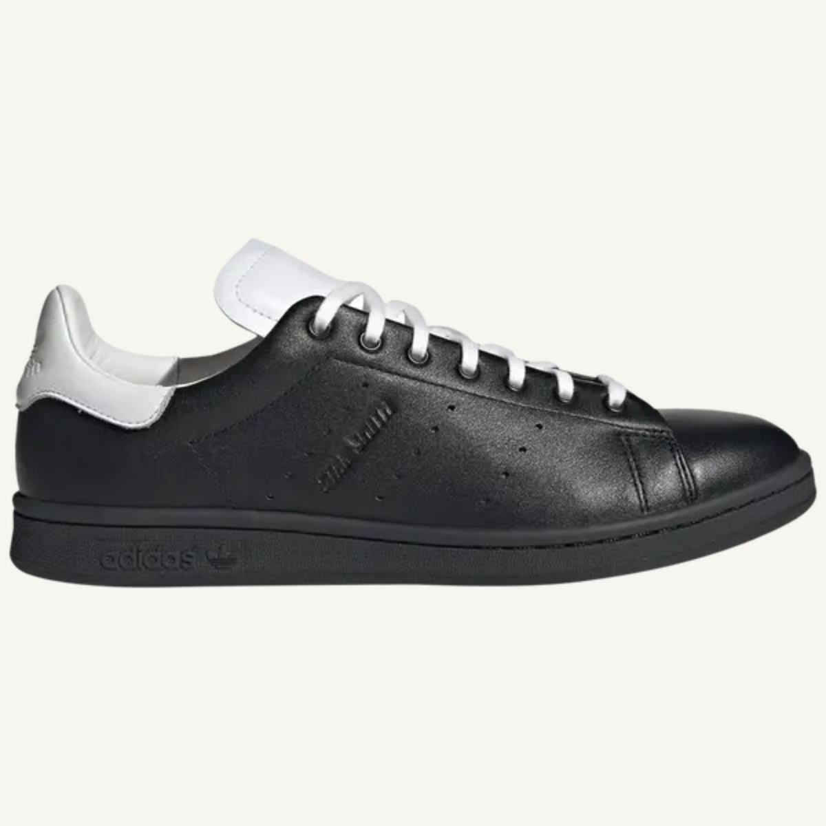 Adidas Originals Men's Black/White Stan Smith Lux Sneakers, JH9719 (No Box)