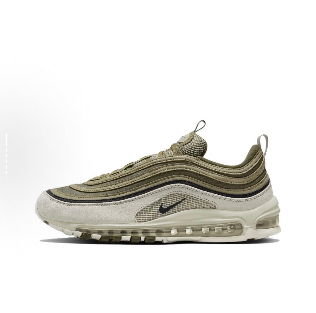 Nike Air Max 97 Sneakers, Olive Green and White, FB9619-002