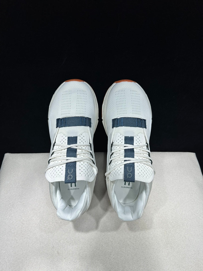 On Cloudnova 2 Sneakers in Ivory and Olive