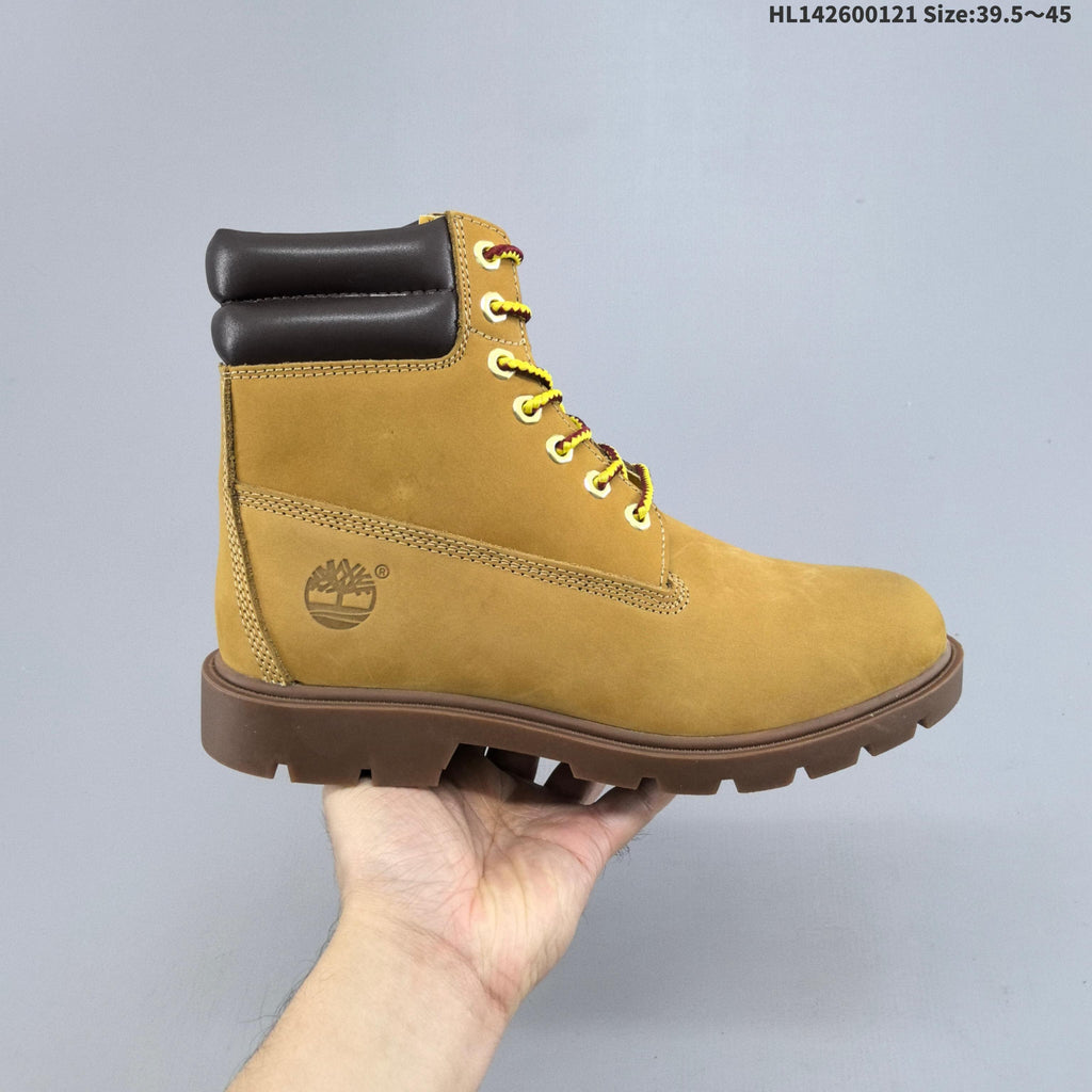 Timberland Yellow Mid-Top Lace-Up Boots