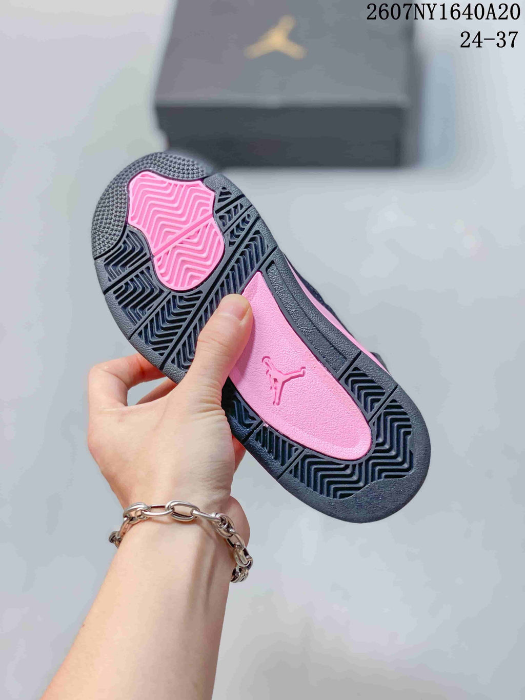 Jordan Panda Low-Top Kids Basketball Sneakers Black Pink