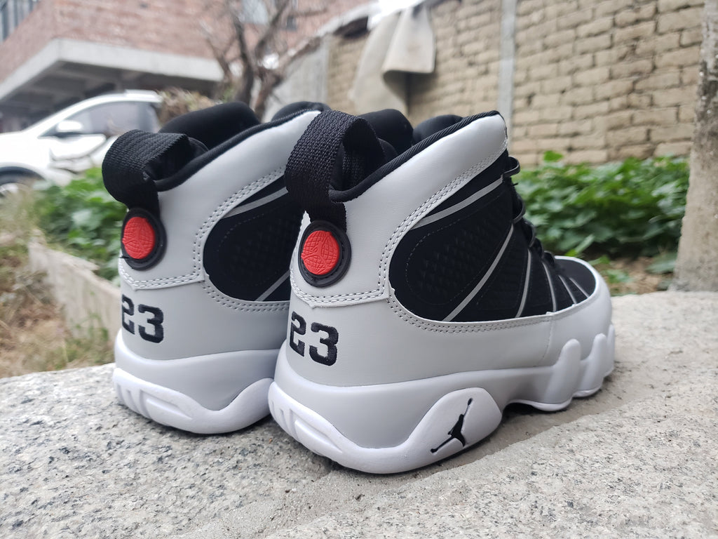 Jordan Air Jordan 9 Black Grey Silver High-Top Sneakers