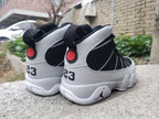 Jordan Air Jordan 9 Black Grey Silver High-Top Sneakers