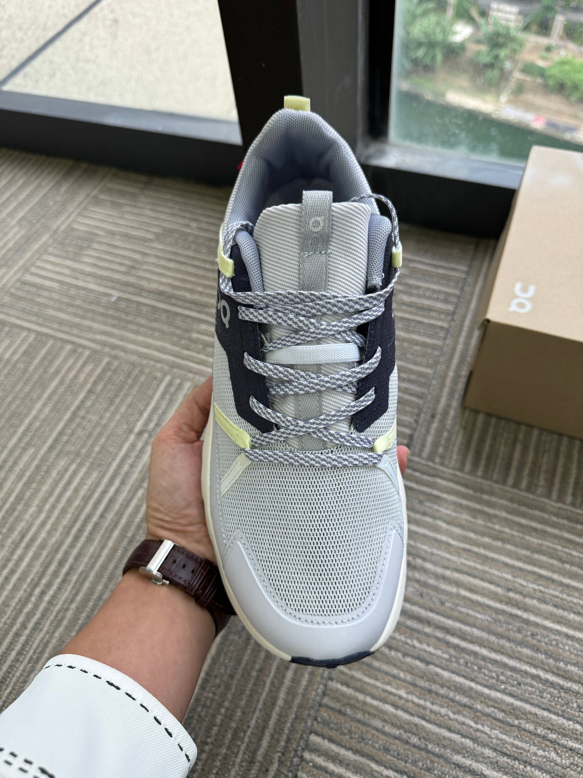 On Running AP-6 Sneakers Gray and Yellow
