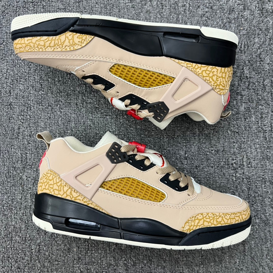 Jordan Spizike Low AJ3.5 Sneakers in Tan and Gold