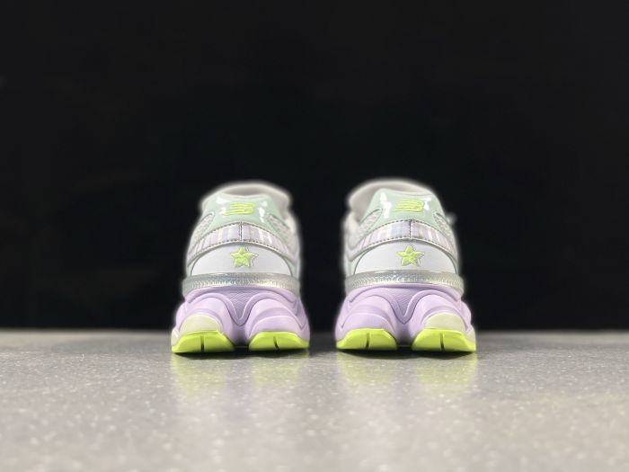 New Balance 9060AGT Sneakers in White, Lavender and Lime