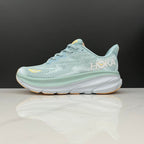 HOKA Clifton 9 Running Shoes – Mint and Yellow