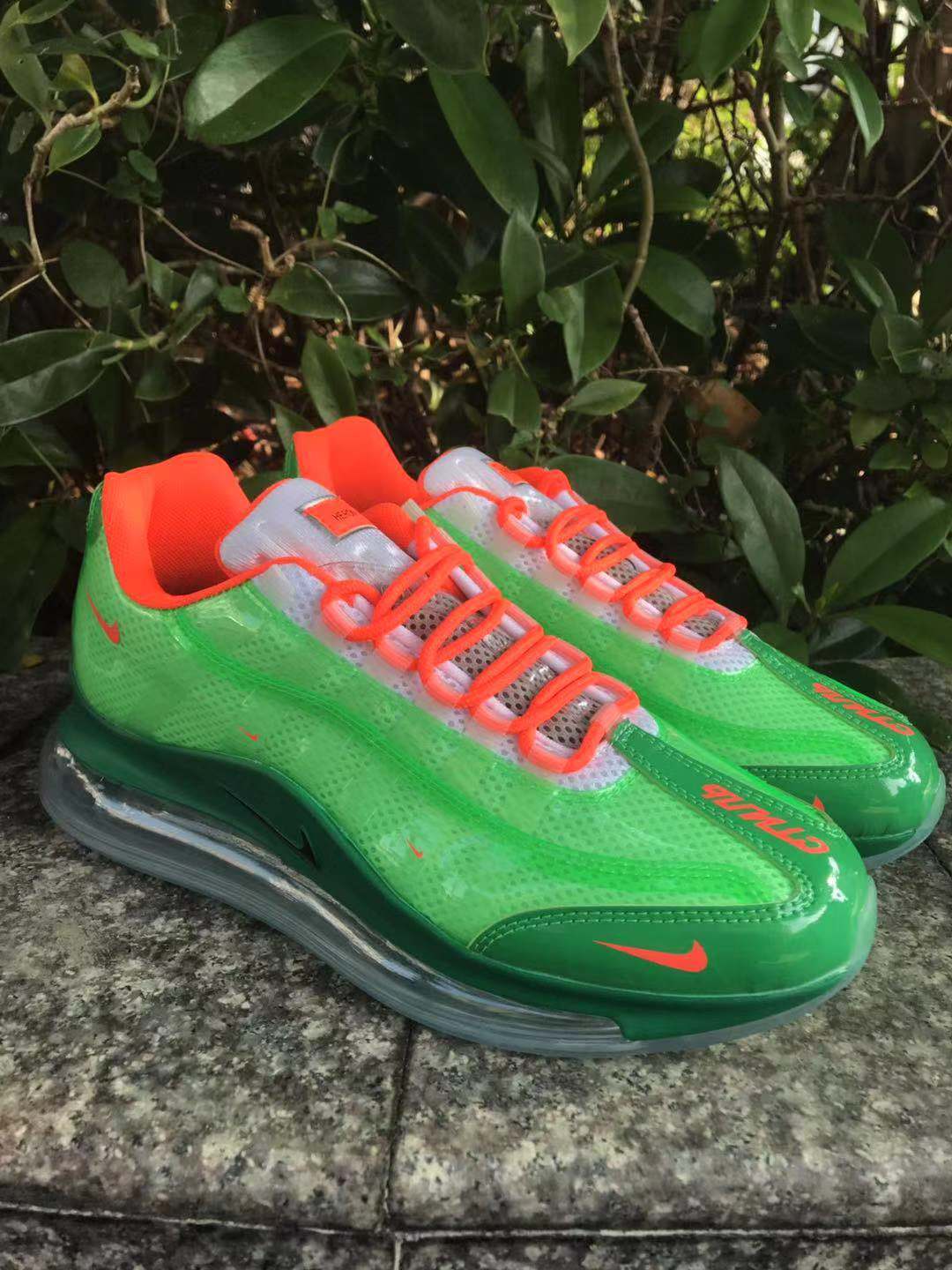 Nike Air Max 720 Green and Orange Sneakers