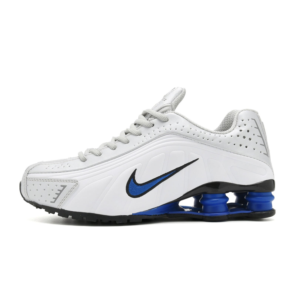 Nike Shox R4 White and Blue Sneakers