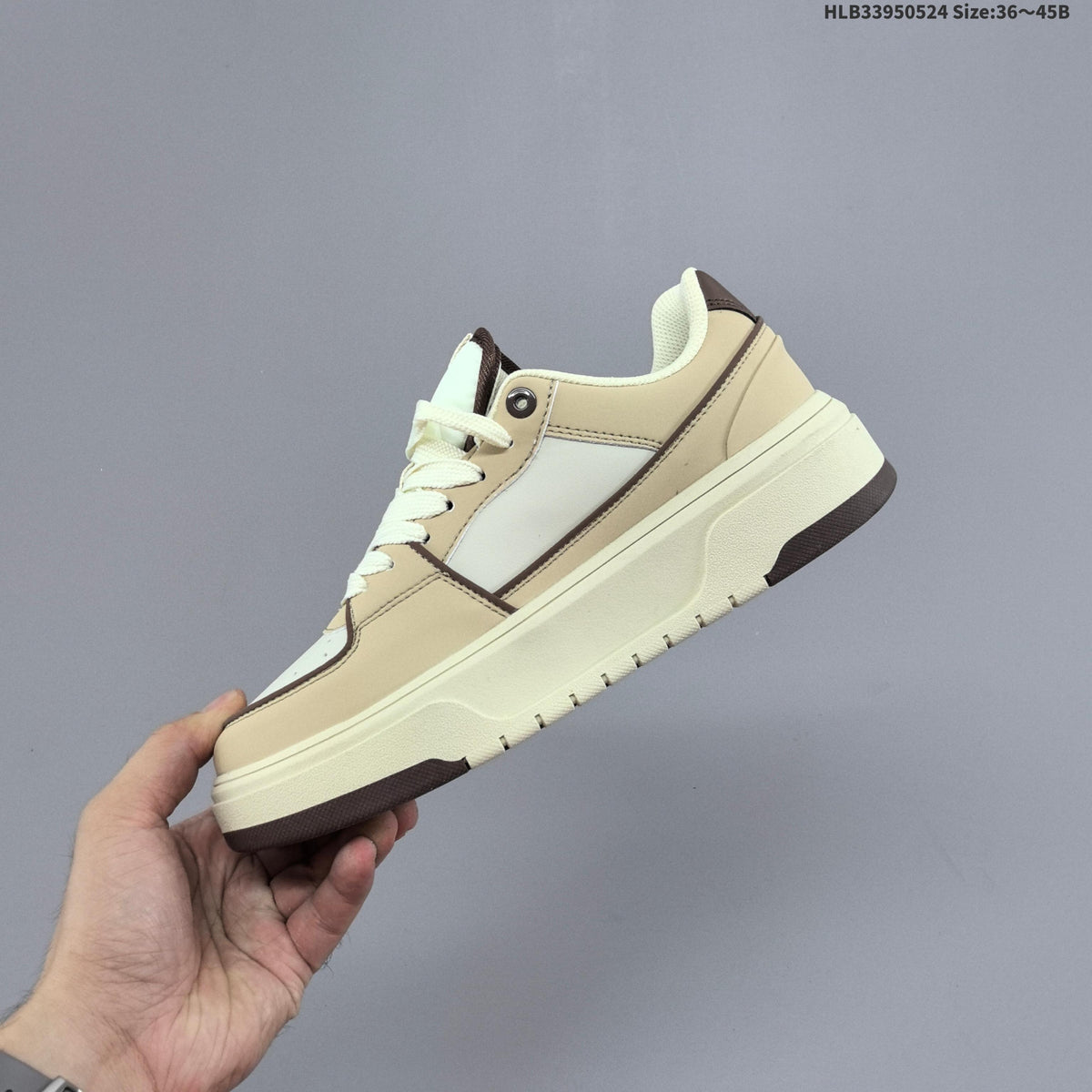 MLB Chunky Liner Low-Top Sneakers, Beige and Cream