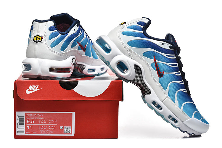 Nike Air Max Plus Blue White Running-Style Sneakers