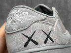 Jordan 1 Low Cool Grey Sneakers with Mint Green Sole