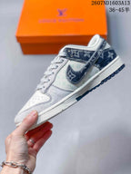 Nike SB Dunk Low LV-Pattern Grey White Sneakers