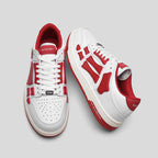 AIVIIRI White and Red Low-Top Sneakers MFS003-124